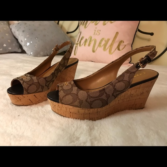 coach wedges on sale